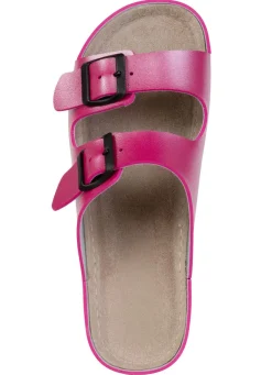 Klassische Damen-Pantoletten, mit verstellbaren Schließen