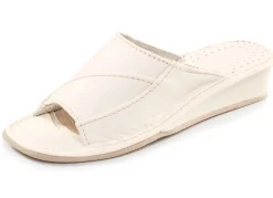 Klassische Damen-Pantoletten, aus Leder