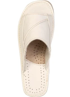 Klassische Damen-Pantoletten, aus Leder