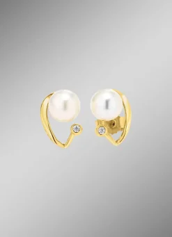 Klassische Eleganz: Ohrstecker mit Süßwasser-Zuchtperlen