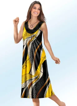 Kleid mit farbbrillantem Druckdessin