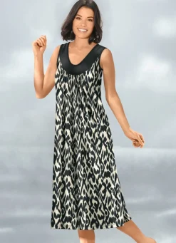 Kleid mit farbbrillantem Druckdessin