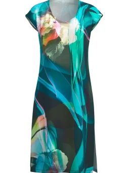 Kleid mit farbbrillantem Druckdessin