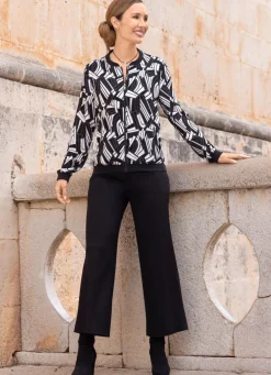 Knöchellange Hose mit weitem Bein