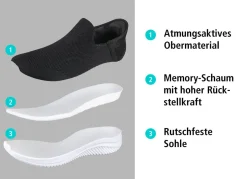 Komfort-Sliding Stretch Sneaker Memory Foam