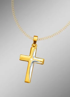 Kreuz-Anhänger in Bicolor