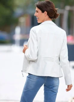 Kurzjacke aus Nappaleder-Imitat