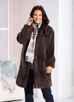 Kurzmantel aus Teddyplüsch