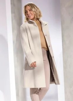 Kurzmantel mit abnehmbarem Schal