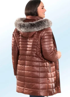 Kurzmantel mit Akzenten aus Nappaleder-Imitat