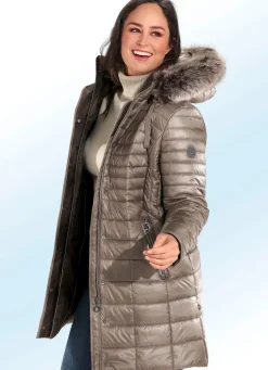 Kurzmantel mit Akzenten aus Nappaleder-Imitat