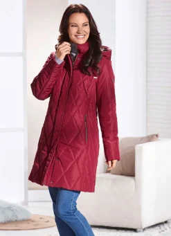 Kurzmantel mit Kunstpelz-Innenausstasttung in der Kapuze