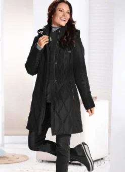 Kurzmantel mit Kunstpelz-Innenausstasttung in der Kapuze