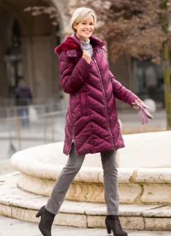 Kurzmantel mit Zickzack-Stepp