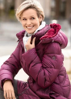 Kurzmantel mit Zickzack-Stepp