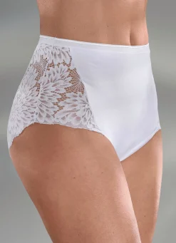 Laurina Dreierpack Slips mit hübscher Elastikspitze