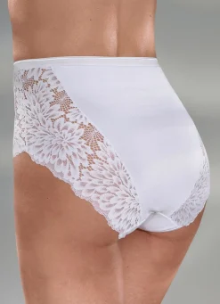 Laurina Dreierpack Slips mit hübscher Elastikspitze
