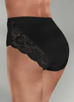 Laurina Dreierpack Slips mit Elastikspitze
