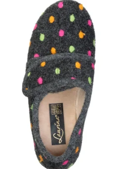 Laurina, klassische Damen-Hausschuhe, mit Klettverschluss