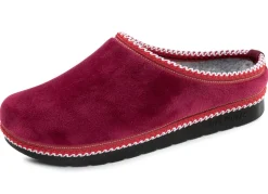 Laurina, klassische Damen-Hausschuhe, Weite G, mit gemusterter Bordüre