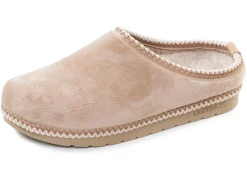 Laurina, klassische Damen-Hausschuhe, Weite G, mit gemusterter Bordüre