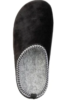 Laurina, klassische Damen-Hausschuhe, Weite G, mit gemusterter Bordüre