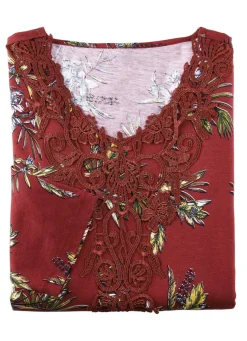 Laurina Nachthemd, knöchellang mit großzügiger Motivspitze