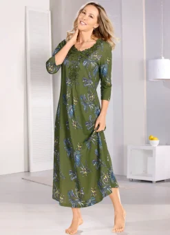 Laurina Nachthemd, knöchellang mit großzügiger Motivspitze