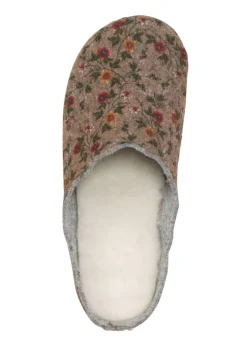 Laurina Pantoffel aus floral bedrucktem Filzmaterial