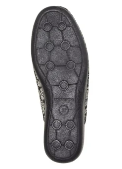 Laurina Pantoffel mit Blumen-Stickerei