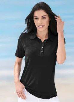 Laurina Poloshirt mit Knopfleiste
