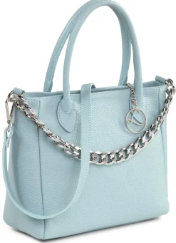 Laurina Tasche aus genarbtem Kalb-Nappaleder mit Zierkette