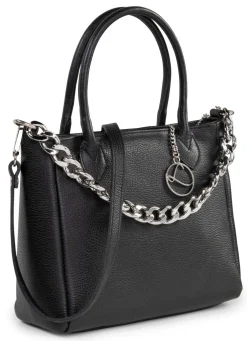 Laurina Tasche aus genarbtem Kalb-Nappaleder mit Zierkette