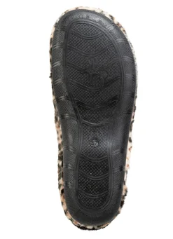 Laurina, trendige Damen-Hausschuhe, mit Leoparden-Dessin