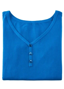 Laurina Trägershirt mit Zierknopfleiste