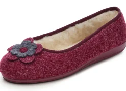 Laurina, warme Damen-Hausschuhe, mit Schurwolle