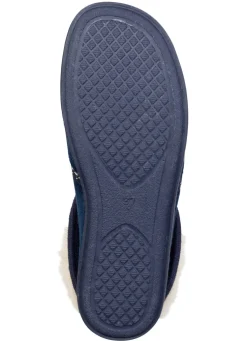 Laurina, warme Damen-Hausschuhe, mit Gummizug