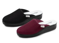 Laurina, Zweierpack, klassische Damen-Hausschuhe, Weite G, aus Mesh-Material