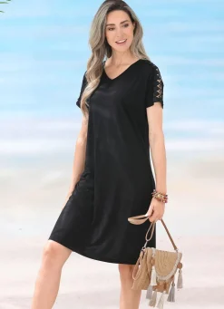 Laurina Zweierpack Kleider mit Stickereispitze