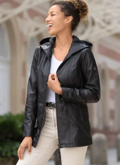 Lederjacke mit 2-Wege-Reißverschluss