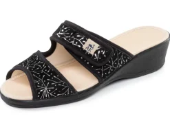 Leichte, Damen-Pantoletten, mit Klettverschluss