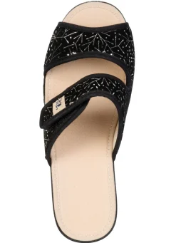 Leichte, Damen-Pantoletten, mit Klettverschluss