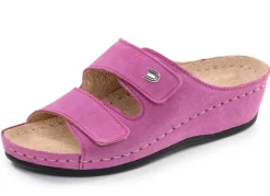 Leichte Damen-Pantoletten, Weite G, mit Klettverschluss