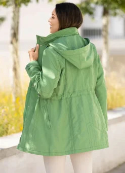 Longjacke mit Durchzugsband und Stopper in der Taille