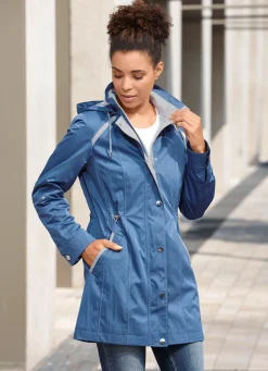 Longjacke mit krempelbaren Ärmeln