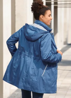 Longjacke mit krempelbaren Ärmeln