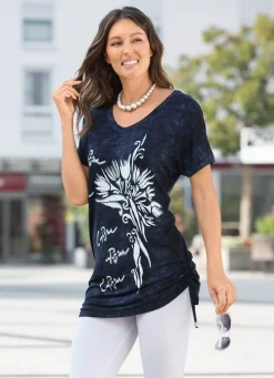 Longshirt in Batik-Optik in 2 Farben