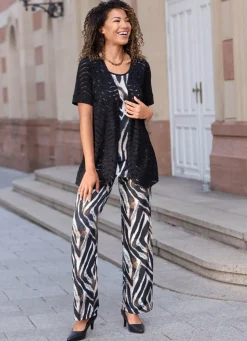 Longshirt in Jackenoptik