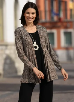 Longshirt in Jacken-Optik