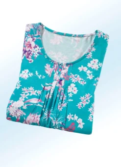 Longshirt mit dezenter Fältelung in 4 Farben